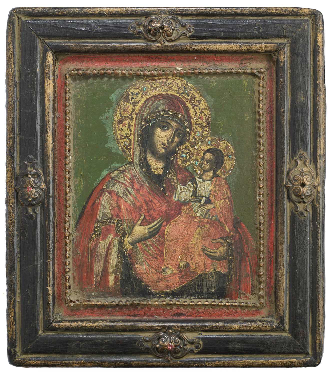 Lot 55 - AN ICON OF VIRGIN HODEGETRIA, GREEK, 19TH CENTURY
