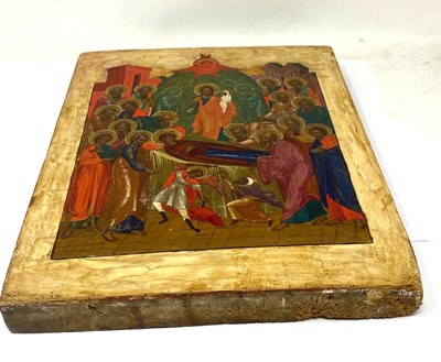 Lot 60 - AN ICON OF THE DORMITION, RUSSIAN, CIRCA 1800
