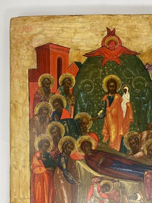 Lot 60 - AN ICON OF THE DORMITION, RUSSIAN, CIRCA 1800