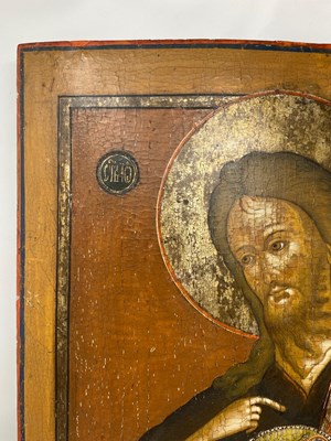 Lot 68 - AN ICON OF JOHN THE FORERUNNER, RUSSIAN, 19TH CENTURY