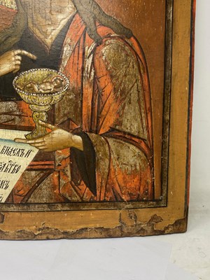 Lot 68 - AN ICON OF JOHN THE FORERUNNER, RUSSIAN, 19TH CENTURY