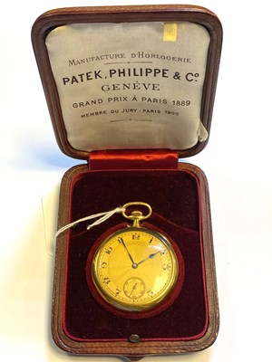 Lot 510 - PATEK PHILIPPE: SWISS GOLD POCKET WATCH, GENEVA, CIRCA 1922