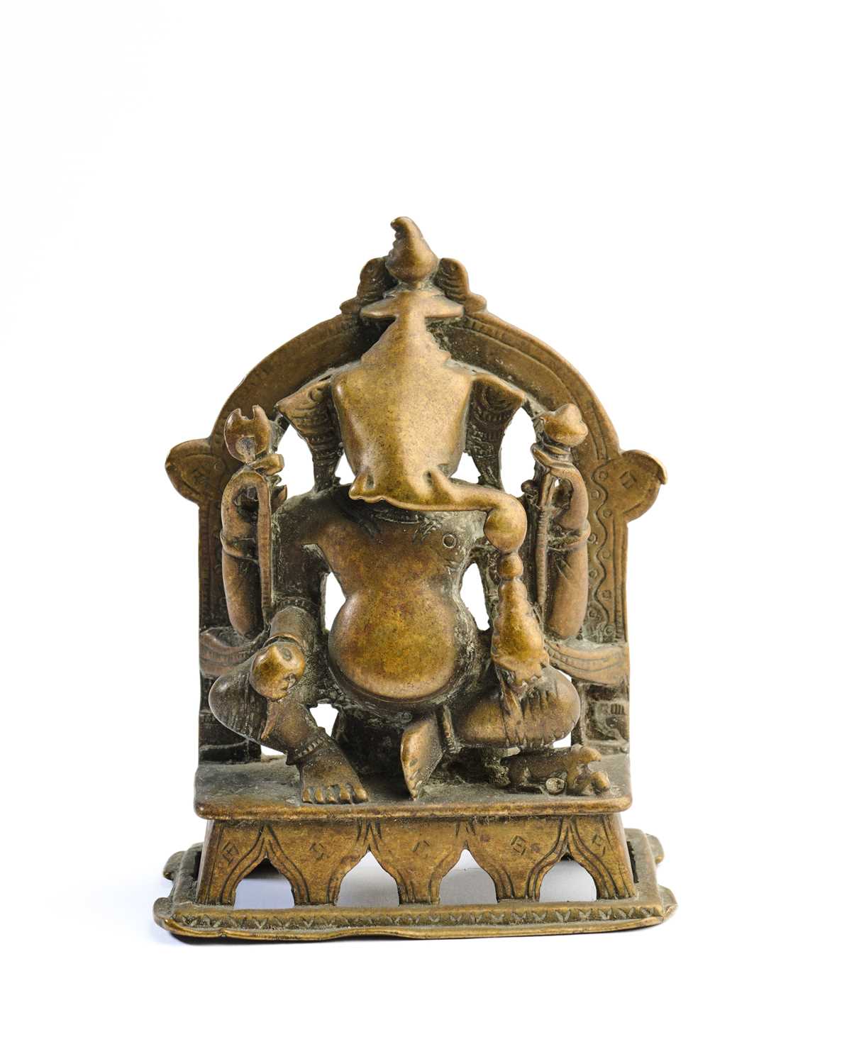 Lot 37 - A BRONZE FIGURE OF GANESHA, WESTERN INDIA, 16TH17TH CENTURY