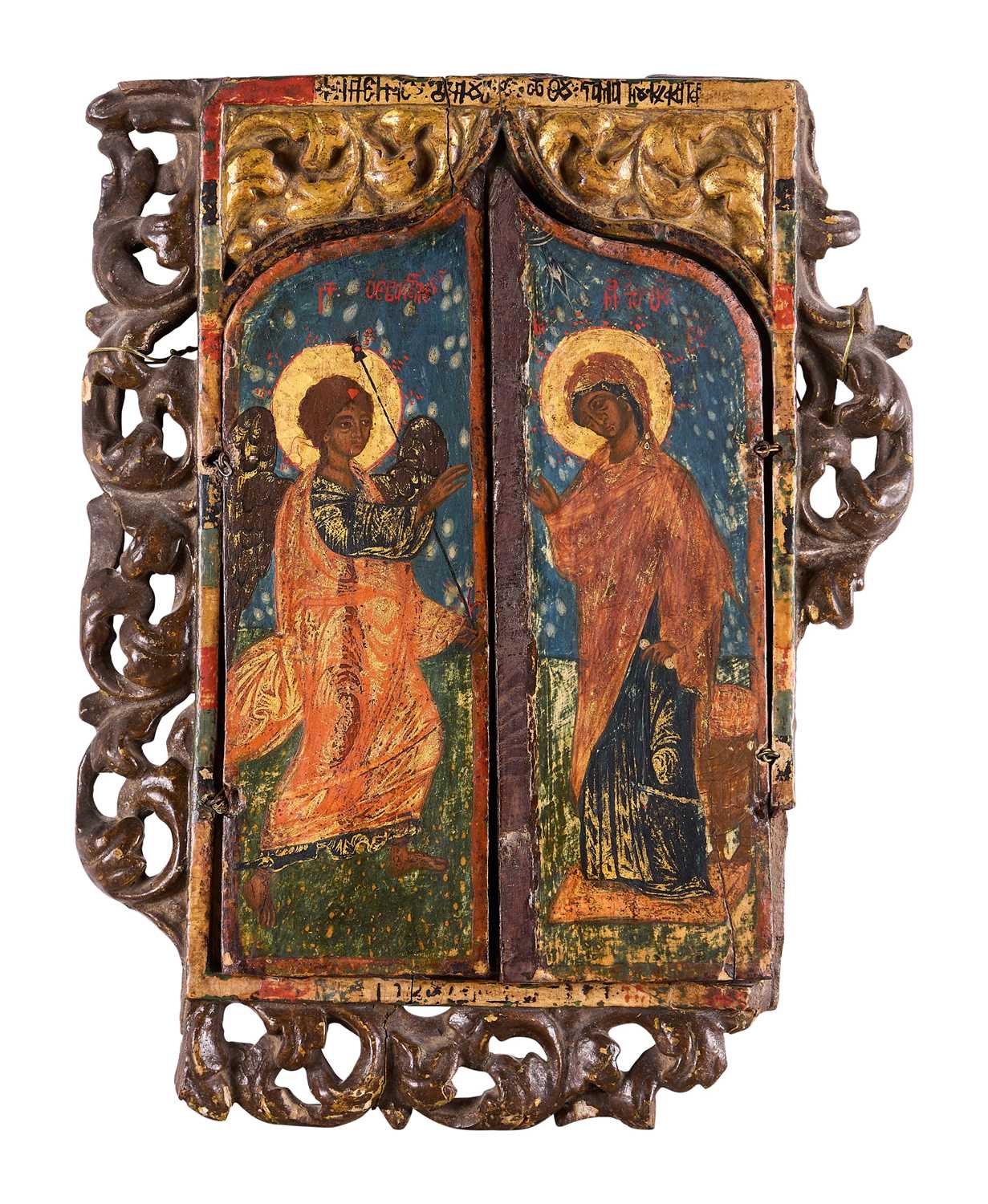 Lot 48 - A TRIPTYCH, GREEK, 18TH CENTURY