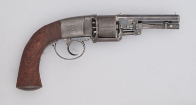 Lot 433 - A RARE 120-BORE PERCUSSION HARVEY’S PATENT 1854 SECOND MODEL ‘HAMMERLESS’ SELF-COCKING