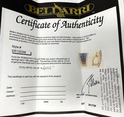 Lot 767 - BELLARRI: GEM-SET AND DIAMOND 'ROMANTICA' PARURE, 1980s