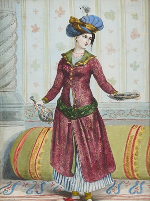 Lot 257 - TWO WATERCOLOURS OF 'EASTERN LADIES', EUROPEAN, 19TH CENTURY