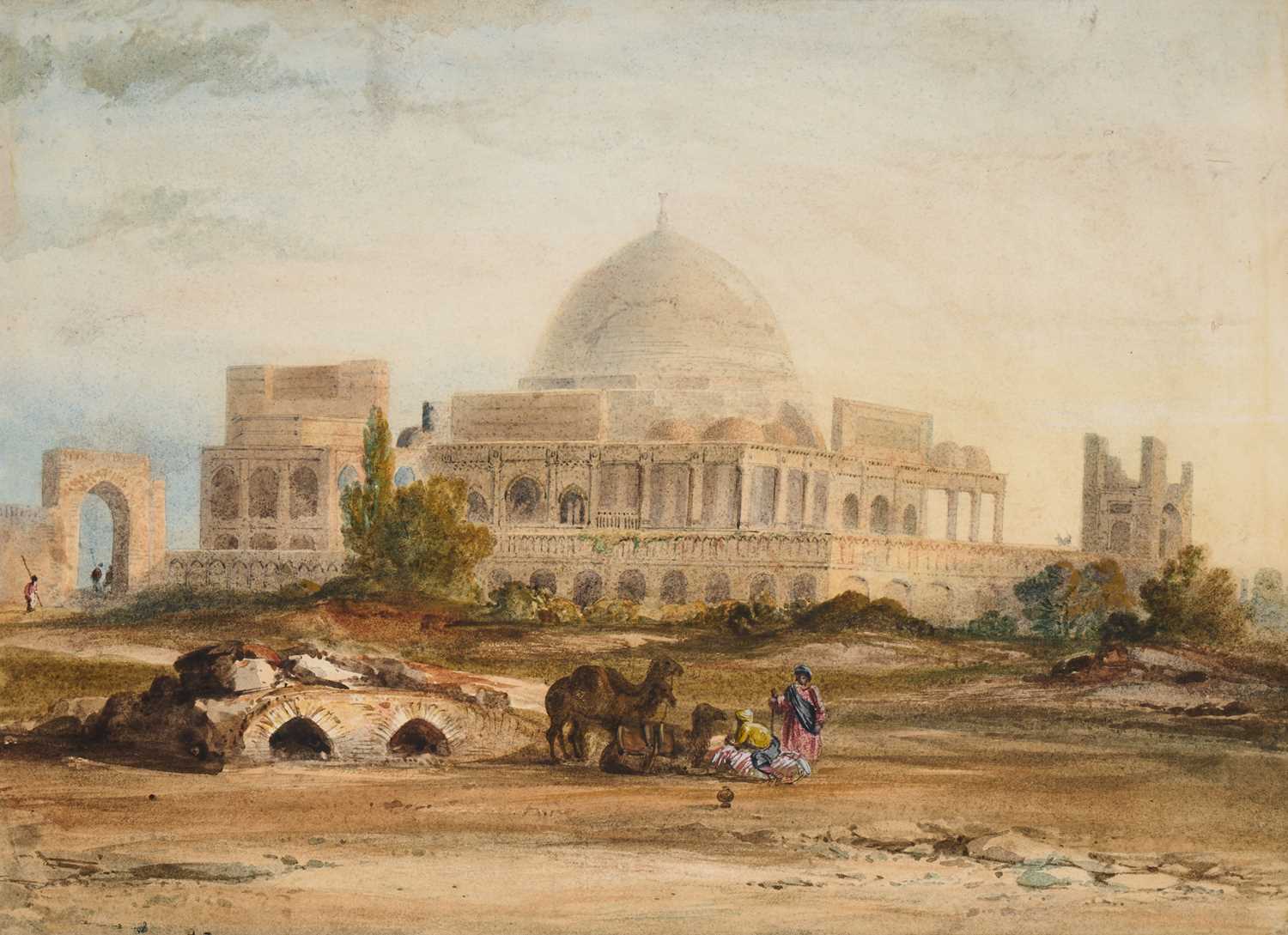 Lot 97 - THE MAUSOLEUM OF ISA KHAN TARKHAN II IN THATTA, SINDH, BRITISH, CIRCA 1850