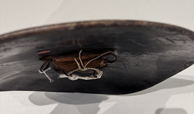 Lot 129 - A HIDE SHIELD (DHAL), NORTHERN INDIA, 18TH CENTURY