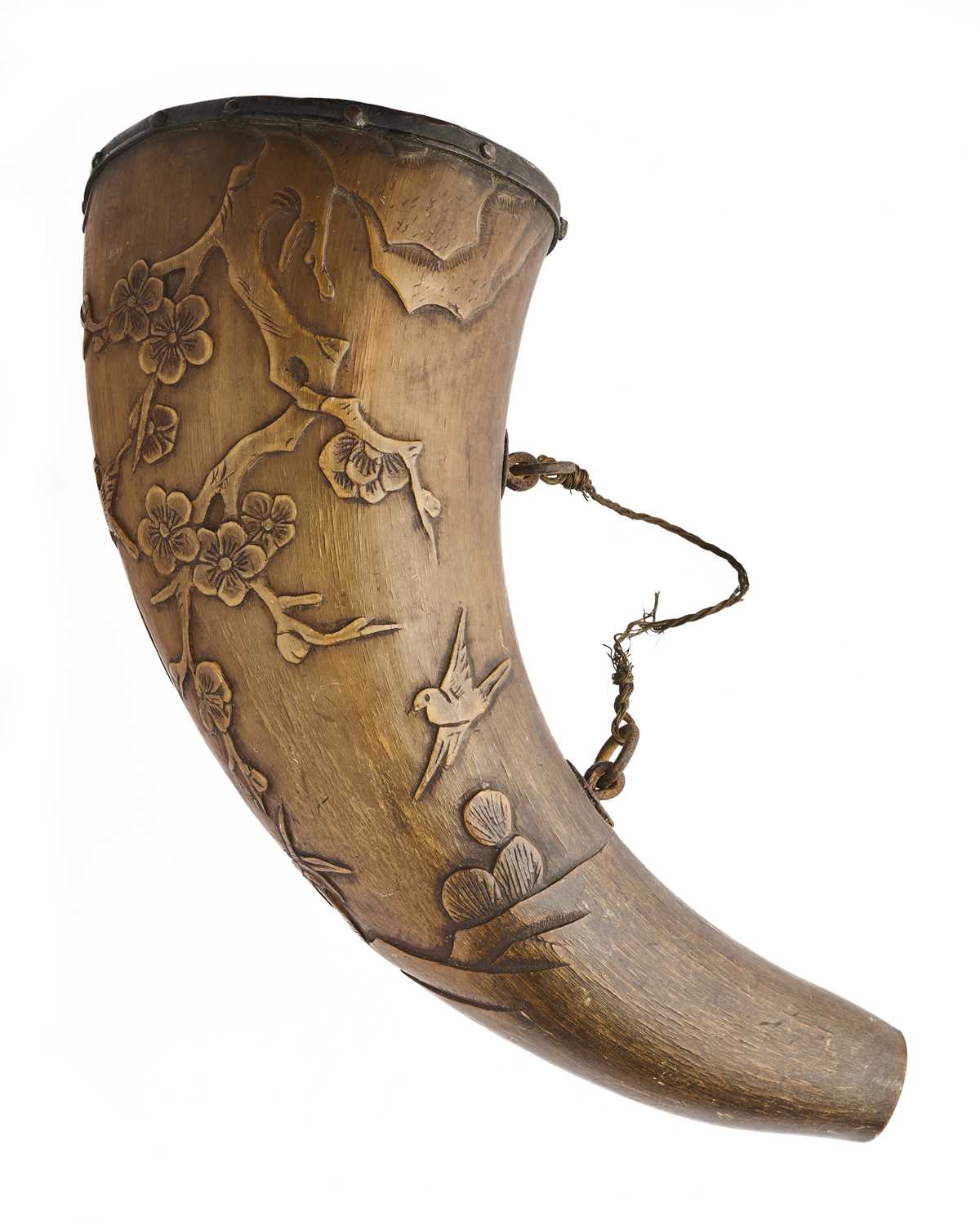 Lot 88 - A CHINESE BUFFALO HORN FLASK, QING DYNASTY, 19TH CENTURY