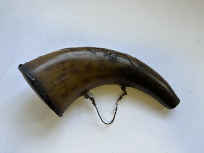 Lot 88 - A CHINESE BUFFALO HORN FLASK, QING DYNASTY, 19TH CENTURY