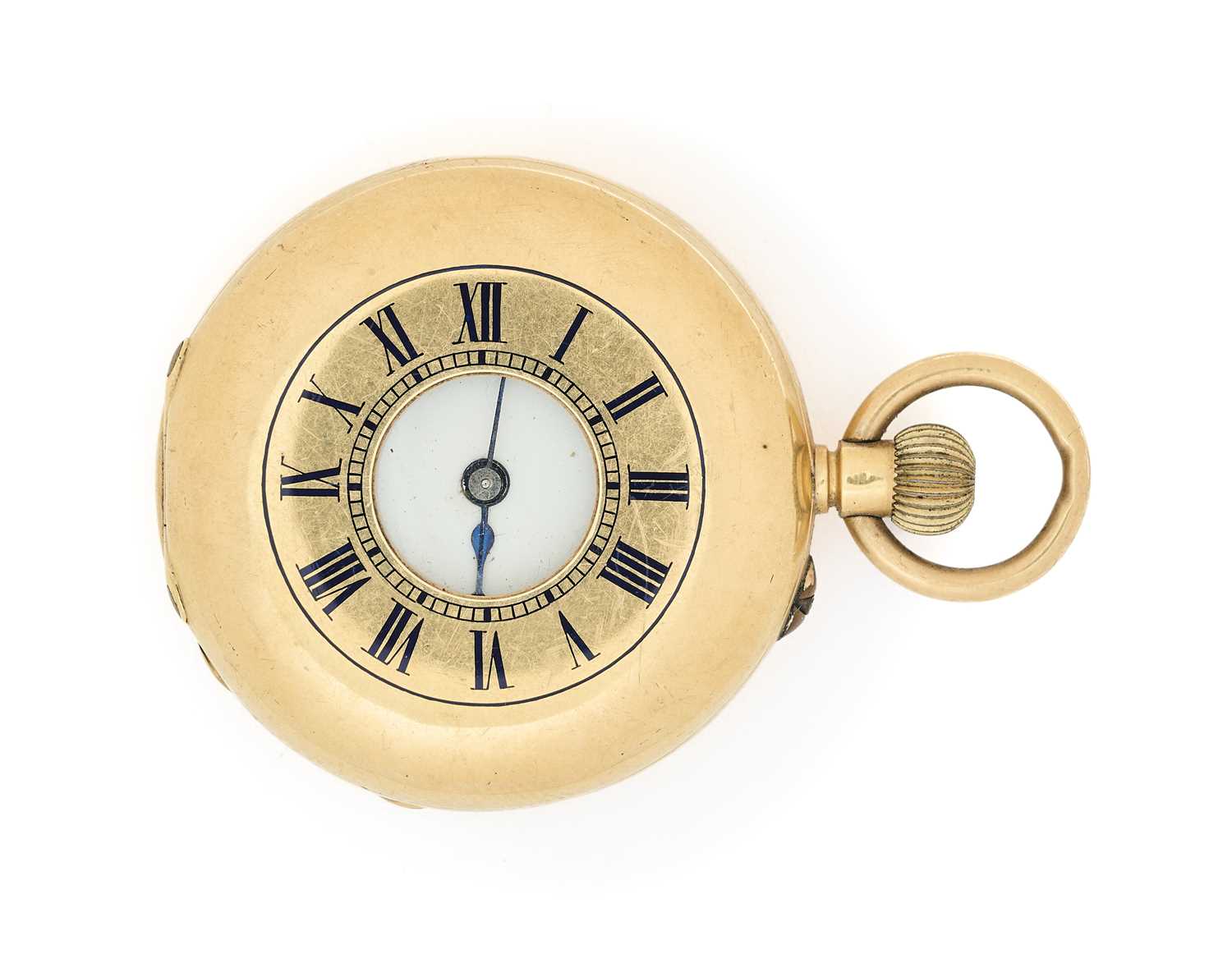 Lot 507 - GOLD LADY'S HALF-HUNTER POCKET WATCH, SWISS, CIRCA 1900
