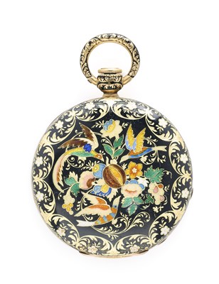 Lot 529 - GOLD AND ENAMEL POCKET WATCH, SWISS, CIRCA 1825