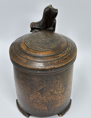 Lot 75 - A BIRCH WOOD 'PEG' TANKARD, NORWEGIAN, 18TH CENTURY