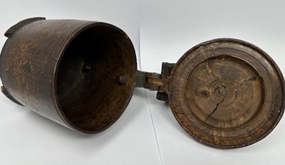 Lot 75 - A BIRCH WOOD 'PEG' TANKARD, NORWEGIAN, 18TH CENTURY