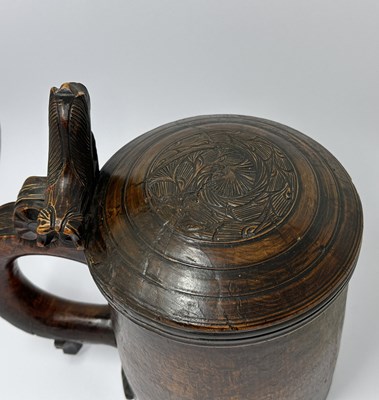 Lot 75 - A BIRCH WOOD 'PEG' TANKARD, NORWEGIAN, 18TH CENTURY