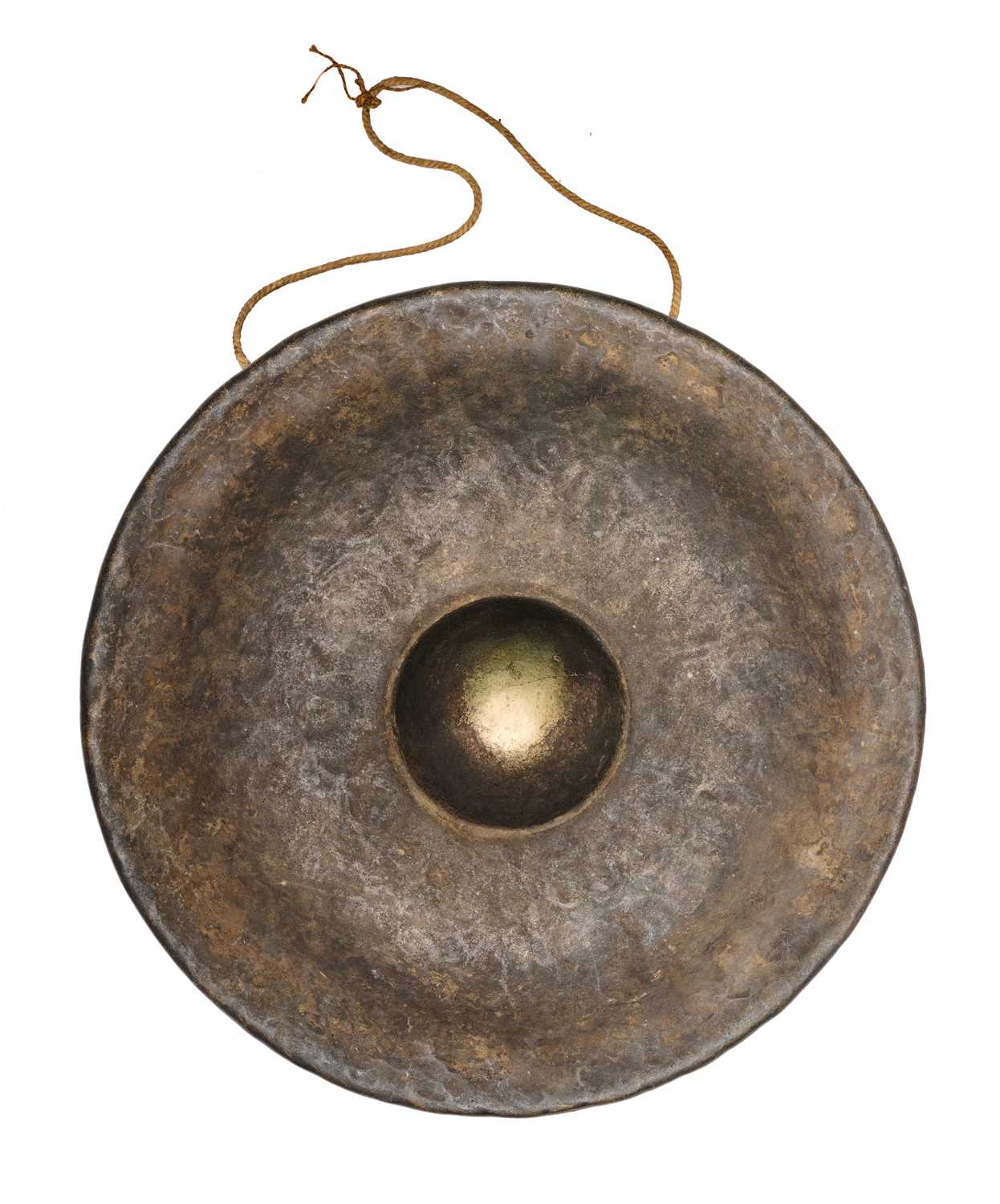 Lot 188 - A BEATEN BRASS GONG, BURMA (MYANMAR), CIRCA 19TH CENTURY