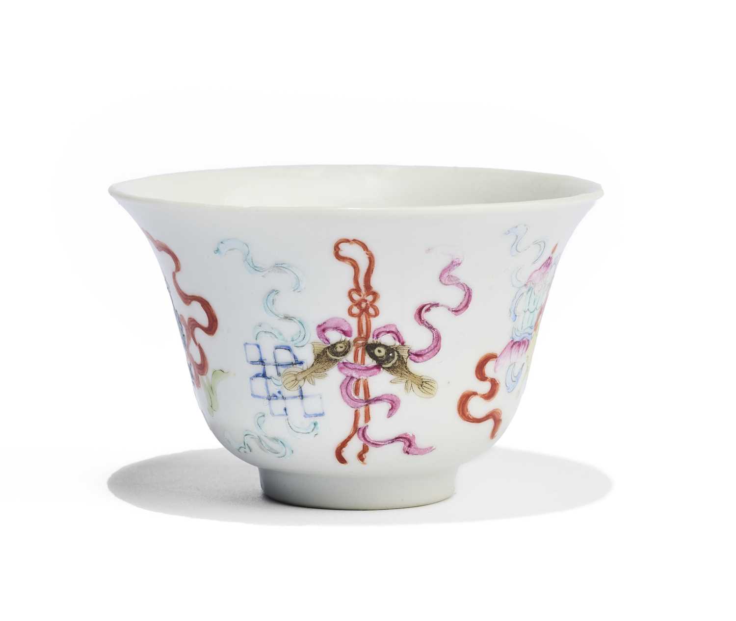 Lot 3 - A CHINESE FAMILLE-ROSE 'BAJIXIANG' CUP, QING DYNASTY, 19TH CENTURY