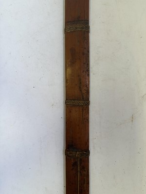 Lot 522 - A BHUTANESE DAGGER, AN INDIAN KARD, A CHINESE CUTLERY SET, A MALAYSIAN SWORD
