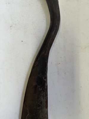 Lot 522 - A BHUTANESE DAGGER, AN INDIAN KARD, A CHINESE CUTLERY SET, A MALAYSIAN SWORD