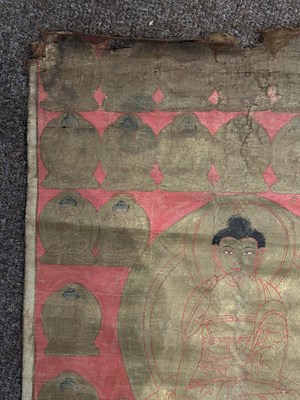 Lot 411 - A THANG-KA DEPICTING FORMS OF THE BUDDHA, TIBET, 18TH CENTURY