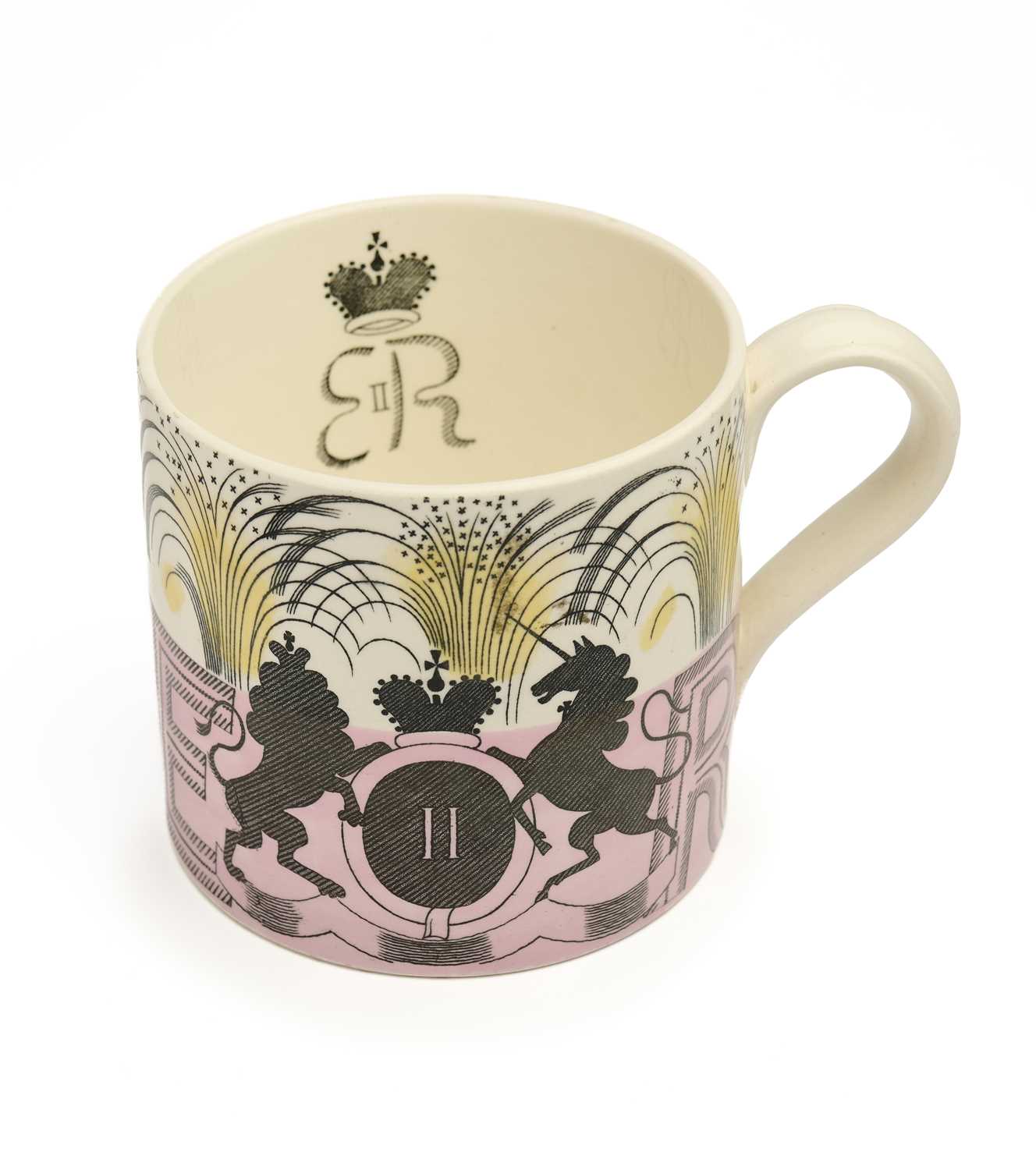 Lot 27 - A WEDGWOOD ELIZABETH II CORONATION COMMEMORATIVE MUG, 1953
