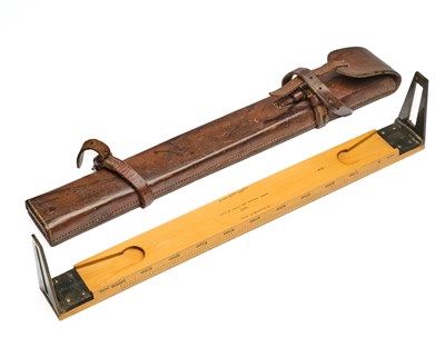 Lot 632 - A FINE CASED MILITARY ALIDADE, ASTON AND MANDER, MARKED 1915