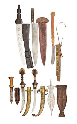 Lot 546 - SEVEN VARIOUS EDGED WEAPONS, MOSTLY NORTH AFRICAN, 19TH CENTURY