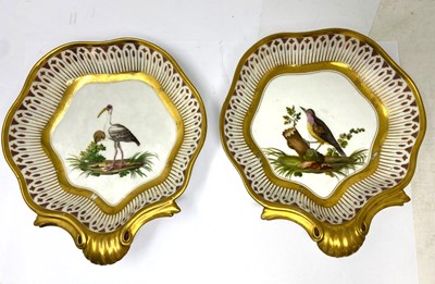 Lot 18 - A PARIS PORCELAIN (PIERRE-LOUIS DAGOTY) ORNITHOLOGICAL PART DESSERT SERVICE, CIRCA 1810