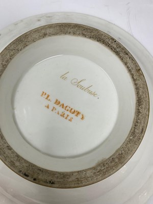 Lot 18 - A PARIS PORCELAIN (PIERRE-LOUIS DAGOTY) ORNITHOLOGICAL PART DESSERT SERVICE, CIRCA 1810