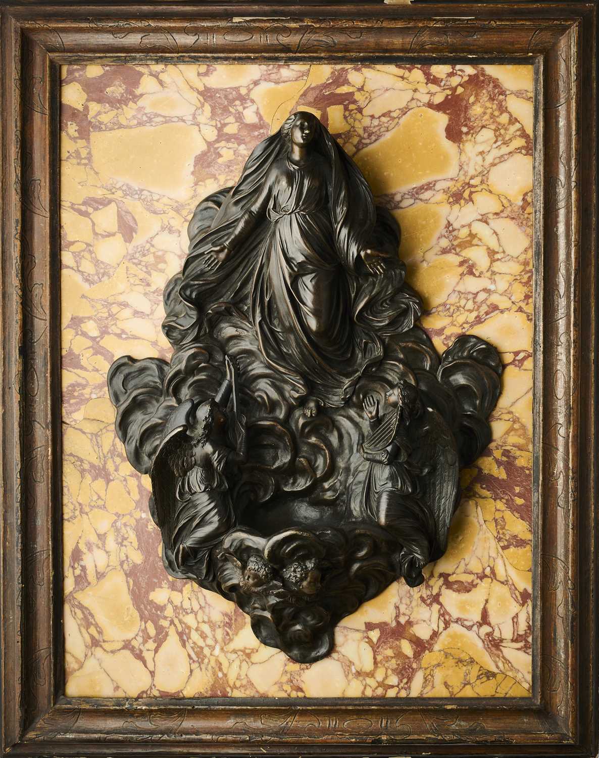 Lot 83 - AN ITALIAN BRONZE FIGURAL HOLY WATER STOUP, ROMAN SCHOOL, LATER 17TH CENTURY MANNER