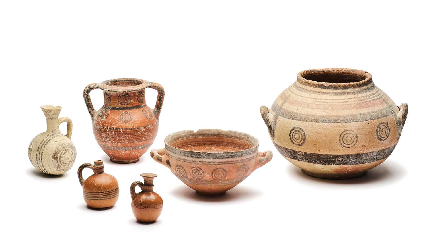 Lot 50 - SIX CYPRIOT POTTERY VESSELS, IRON AGE, CIRCA