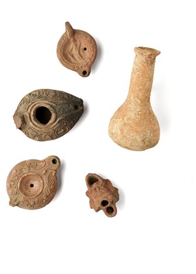 Lot 204 - A GROUP OF ROMAN POTTERY VESSELS