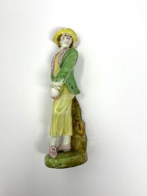 Lot 10 - A CAPODIMONTE FIGURE OF A YOUTH, CIRCA 1755