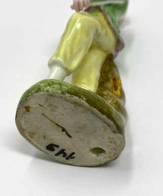 Lot 10 - A CAPODIMONTE FIGURE OF A YOUTH, CIRCA 1755