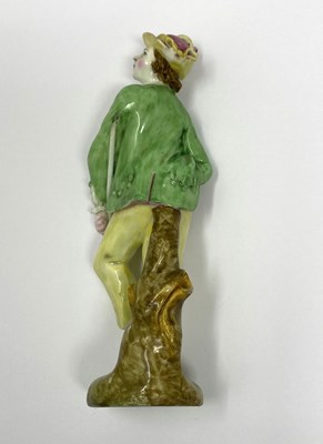 Lot 10 - A CAPODIMONTE FIGURE OF A YOUTH, CIRCA 1755