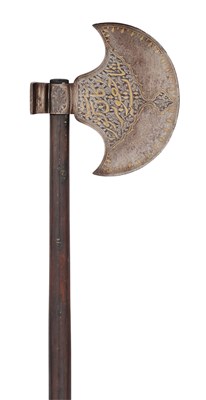 Lot 540 - AN INDO-PERSIAN AXE, 19TH CENTURY