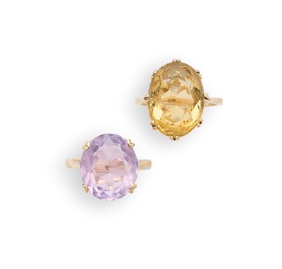 Lot 320 - TWO GEMSTONE RINGS