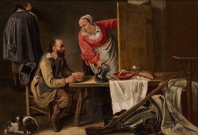 Lot 313 - CIRCLE OF GILLIS VAN TILBORGH (FLEMISH 17TH CENTURY)