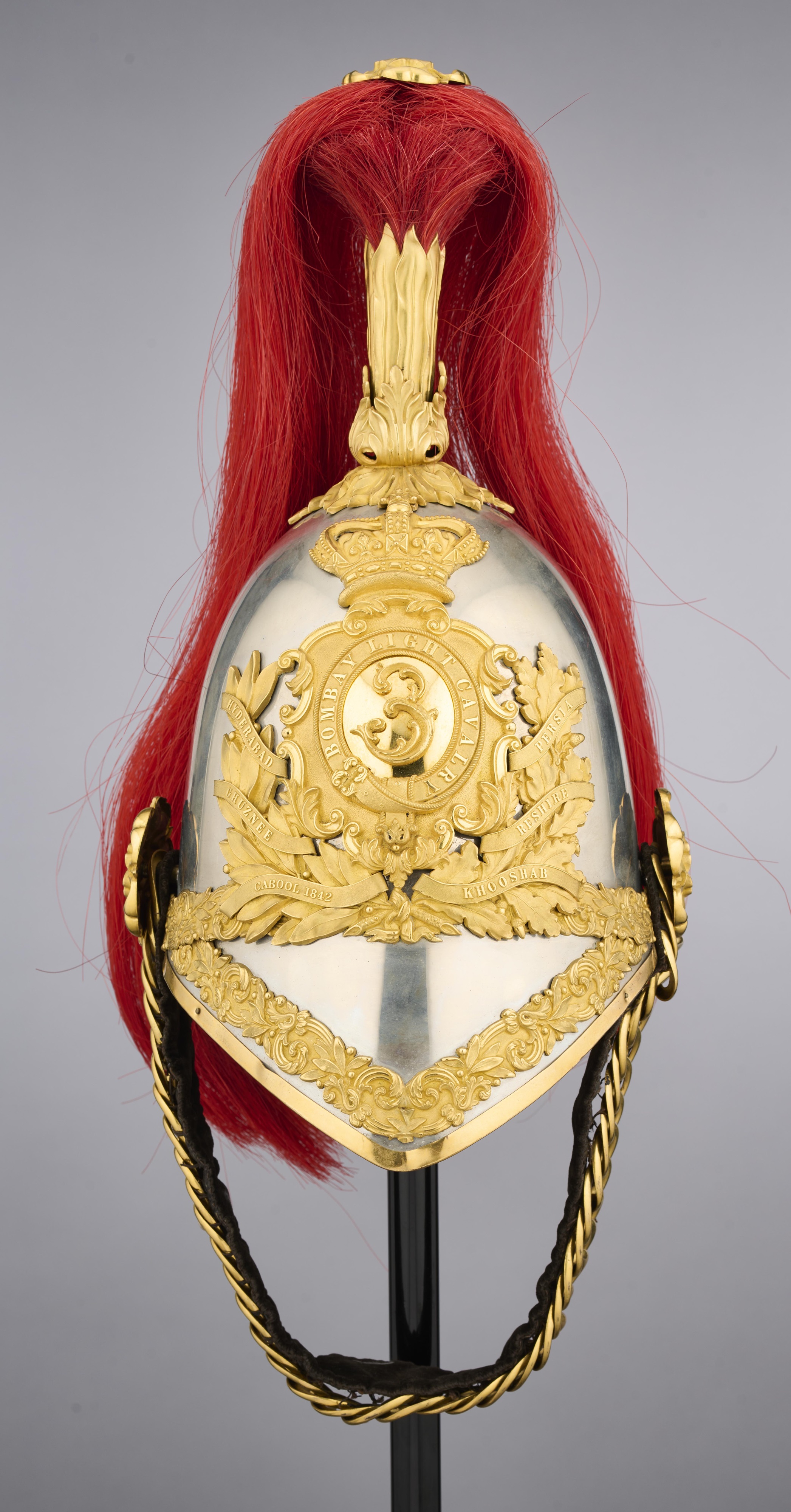 Lot 235 - AN OFFICER’S HELMET OF THE 3RD BOMBAY LIGHT