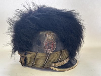 Lot 240 - A TARLETON HELMET OF THE OSWESTRY RANGERS, CIRCA 1800-20