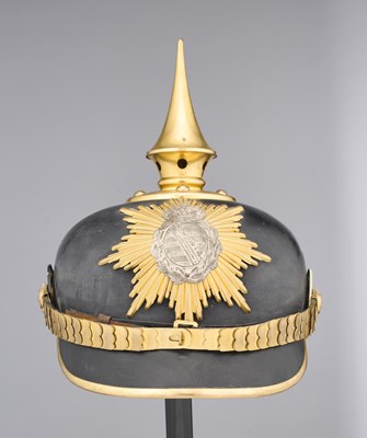 Lot 229 - A SAXON OFFICER’S PICKELHAUBE, CIRCA 1900-1914