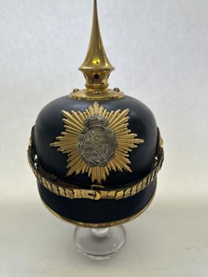Lot 229 - A SAXON OFFICER’S PICKELHAUBE, CIRCA 1900-1914