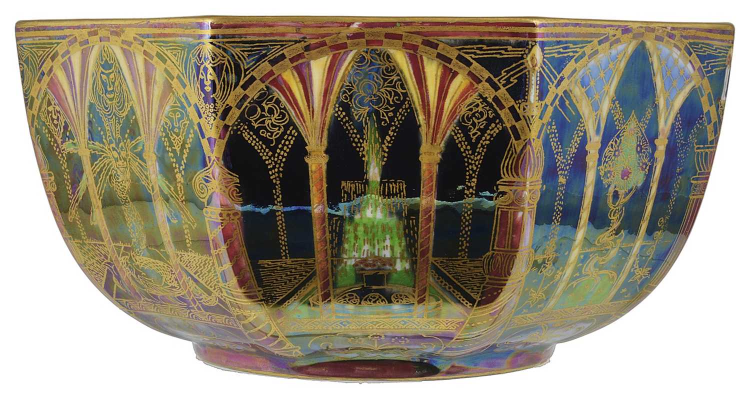 Lot 323 - A WEDGWOOD FAIRYLAND LUSTRE BOWL