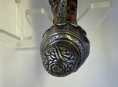 Lot 23 - A RARE ALGERIAN 18-BORE FLINTLOCK HOLSTER PISTOL, LATE 18TH/EARLY 19TH CENTURY