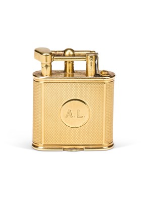 Lot 303 - DUNHILL: A GOLD 'UNIQUE' PATTERN LIGHTER, WISE & GREENWOOD OR LA NATIONALE FOR ALFRED DUNHILL LTD., CIRCA 1925
