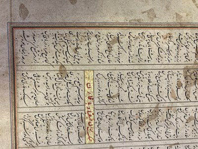 Lot 8 - THE IRANIAN WARRIOR QARIN KILLS THE TURANIAN SHAMASAS, SAFAVID PERSIA, QAZVIN