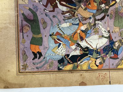 Lot 8 - THE IRANIAN WARRIOR QARIN KILLS THE TURANIAN SHAMASAS, SAFAVID PERSIA, QAZVIN