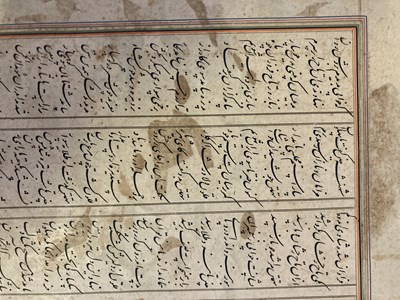 Lot 8 - THE IRANIAN WARRIOR QARIN KILLS THE TURANIAN SHAMASAS, SAFAVID PERSIA, QAZVIN