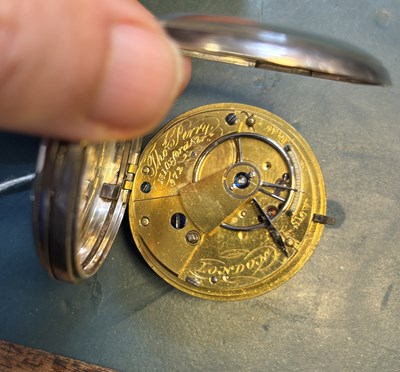 Lot 216 - A WILLIAM IV SILVER POCKET WATCH, CIRCA 1836
